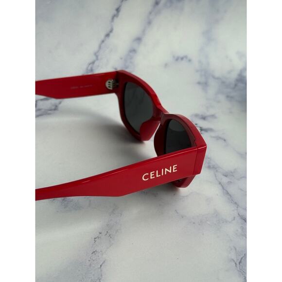 NEW Celine CL40197U Cat Eye Red Logo Sunglasses - Picture 5 of 6